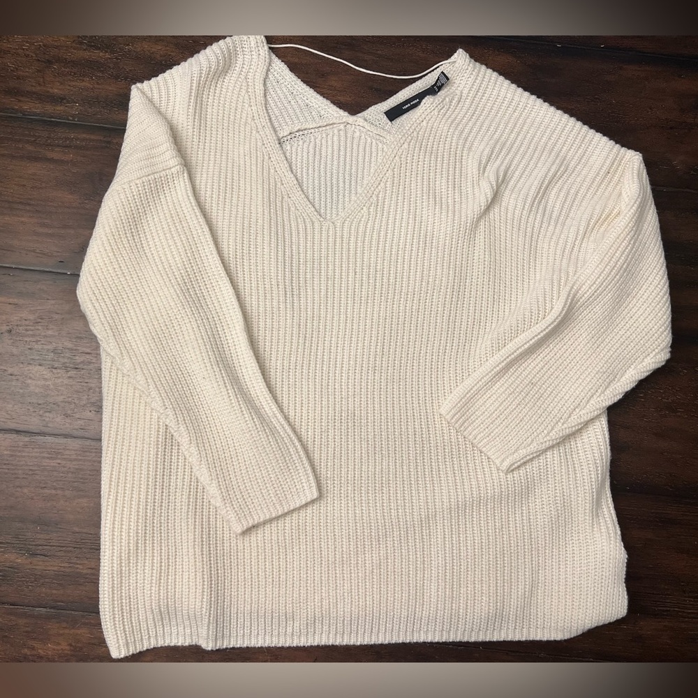 Vero Moda white chunky rib knit sweater 2x
